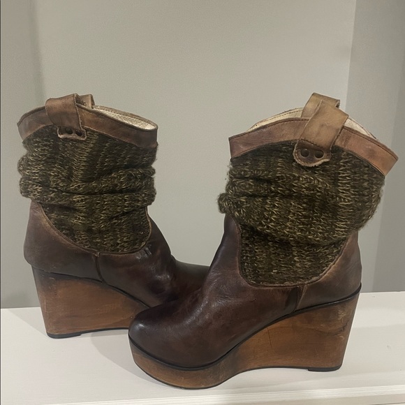 Bed Stu Bruges Slouch Wedge Brown Bootie Womens - Picture 3 of 13